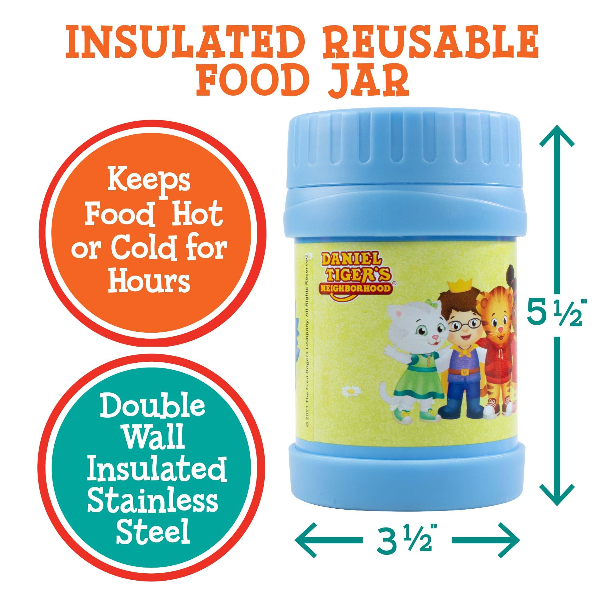 Amazon.com: Daniel Tiger's Neighborhood Stainless Steel 13 oz Food